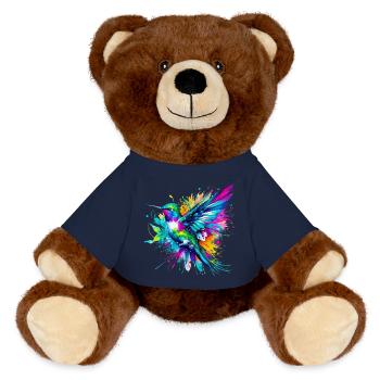 Kolibri - MiniFeet® RecycelBär® Braun - French Navy - Vorne