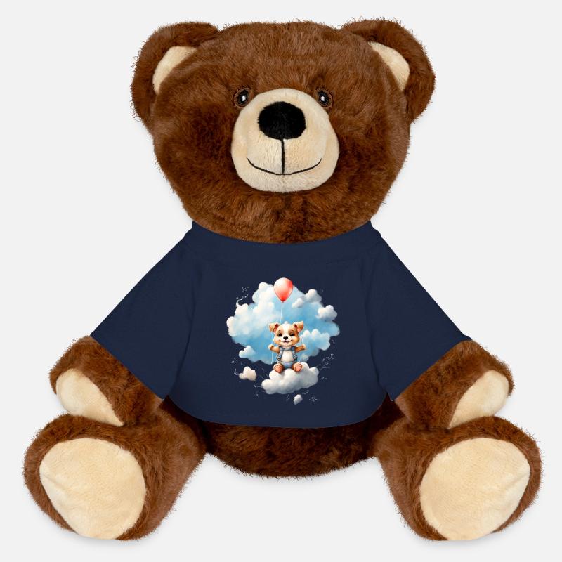 Tierbabys Traumland Ballon Hund - MiniFeet® RecycelBär® Braun - French Navy