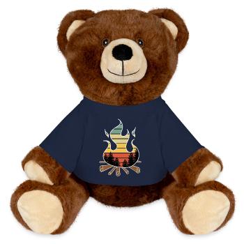 Feu de camp - Nounours RecycelBär® marron - bleu marine - Devant