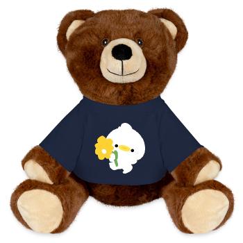 Canard romantique - Nounours RecycelBär® marron - bleu marine - Devant