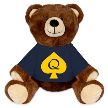 QUEEN OF SPADES - MiniFeet® RecycelBär® Teddy Bear Brown - french navy - Front