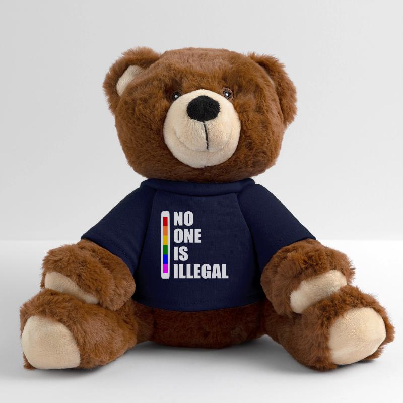 No one is illegal MiniFeet® RecycelBär® Braun