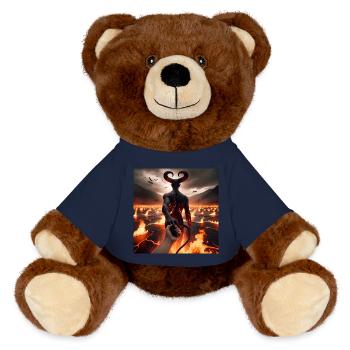 Follow Me to the Abyss - Infernal Devil's Pact #06 - MiniFeet® RecycelBär® Teddy Bear Brown - french navy - Front