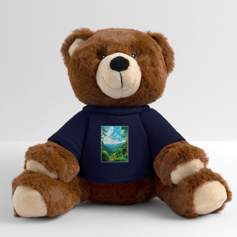 Amazone Rainforest Vintage Travel Poster Souvenir MiniFeet® RecycelBär® Teddy Bear Brown
