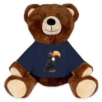 Kalifornischer Kondor in Stolzer Pose - MiniFeet® RecycelBär® Braun - French Navy - Vorne