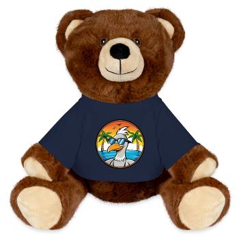 Gans Lustige Cartoon Sommer Strand Sonnenbrille Cool - MiniFeet® RecycelBär® Braun - French Navy - Vorne