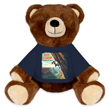 L’escalade - parce que la gravité n’est qu’une suggestion - Nounours RecycelBär® marron - bleu marine - Devant