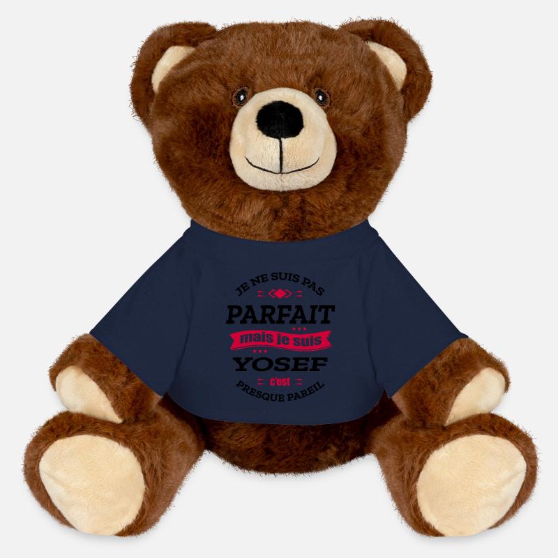 YOSEF PARFAIT - PRENOM YOSEF - Nounours RecycelBär® marron - bleu marine