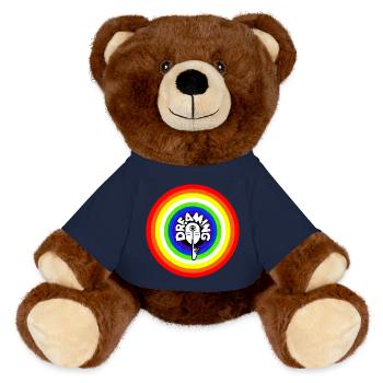 Psst ! rêveur rêveur rétro arc-en-ciel dormir - Nounours RecycelBär® marron - bleu marine - Devant