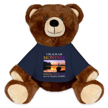 Mondsee Summer - MiniFeet® RecycelBär® Teddy Bear Brown - french navy - Front