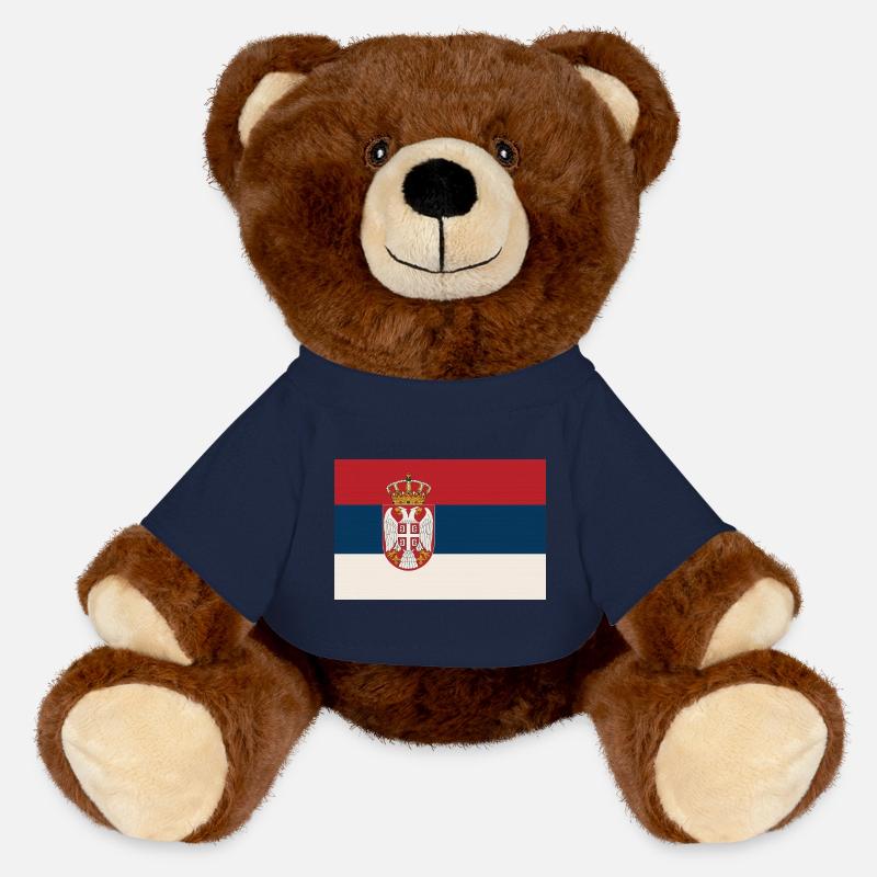 Serbie - Nounours RecycelBär® marron - bleu marine