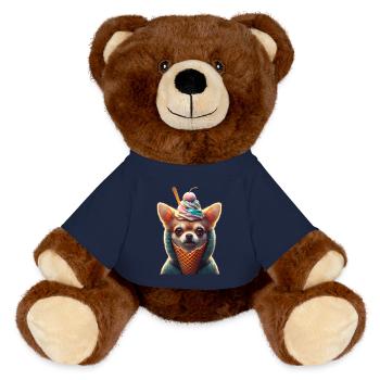 Chihuahuat Mignon en Cornet de Glace - MiniFeet® RecycelBär® Teddy Bear Brown - french navy - Front