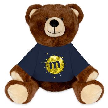stain yellow m - MiniFeet® RecycelBär® Teddy Bear Brown - french navy - Front
