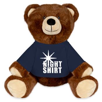 NIGHTSHIRT good night ! cool nightgown used look - MiniFeet® RecycelBär® Teddy Bear Brown - french navy - Front