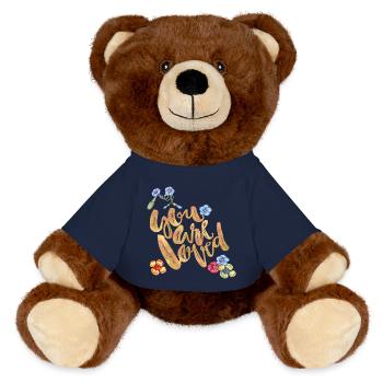 you are loved - MiniFeet® RecycelBär® Braun - French Navy - Vorne