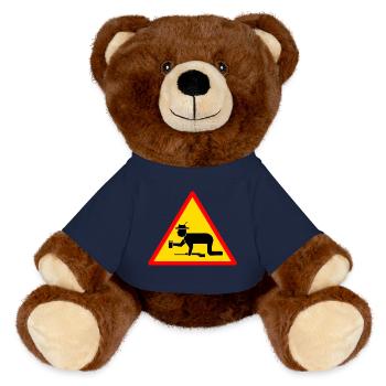 chasse de chasse jaeger chasse de chasse chasseur - Nounours RecycelBär® marron - bleu marine - Devant