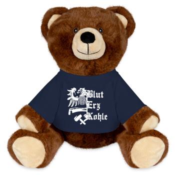 Blut Erz Kohle - MiniFeet® RecycelBär® Braun - French Navy - Vorne