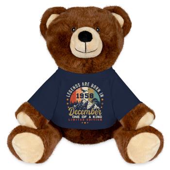 Les Légendes ont été publiées en décembre 1958 - Retro 1958 - Nounours RecycelBär® marron - bleu marine - Devant