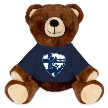 FINLAND - Reindeer - MiniFeet® RecycelBär® Braun - French Navy - Vorne