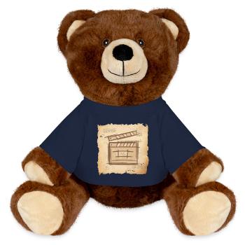 Vintage Filmklappe - Film Director, Actor. - MiniFeet® RecycelBär® Teddy Bear Brown - french navy - Front