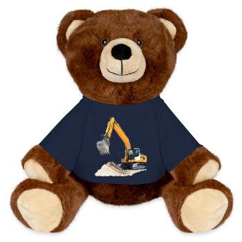 excavateur - Nounours RecycelBär® marron - bleu marine - Devant