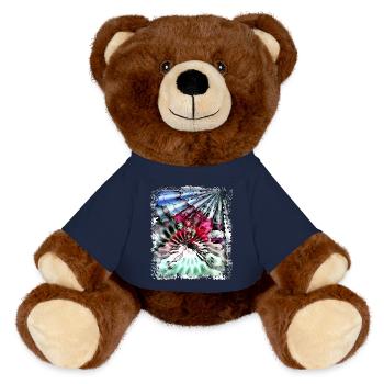 Puissance psychédélique - Nounours RecycelBär® marron - bleu marine - Devant