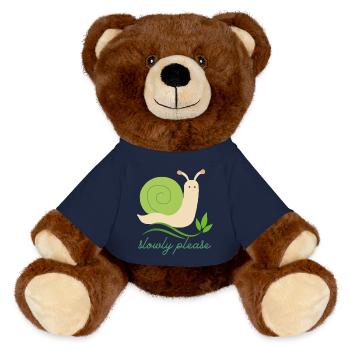 ESCARGOT LENTEMENT - Nounours RecycelBär® marron - bleu marine - Devant