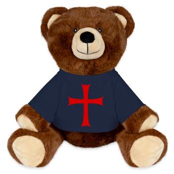 Jerusalem kreuz Jerusalemkreuz - MiniFeet® RecycelBär® Braun - French Navy - Vorne