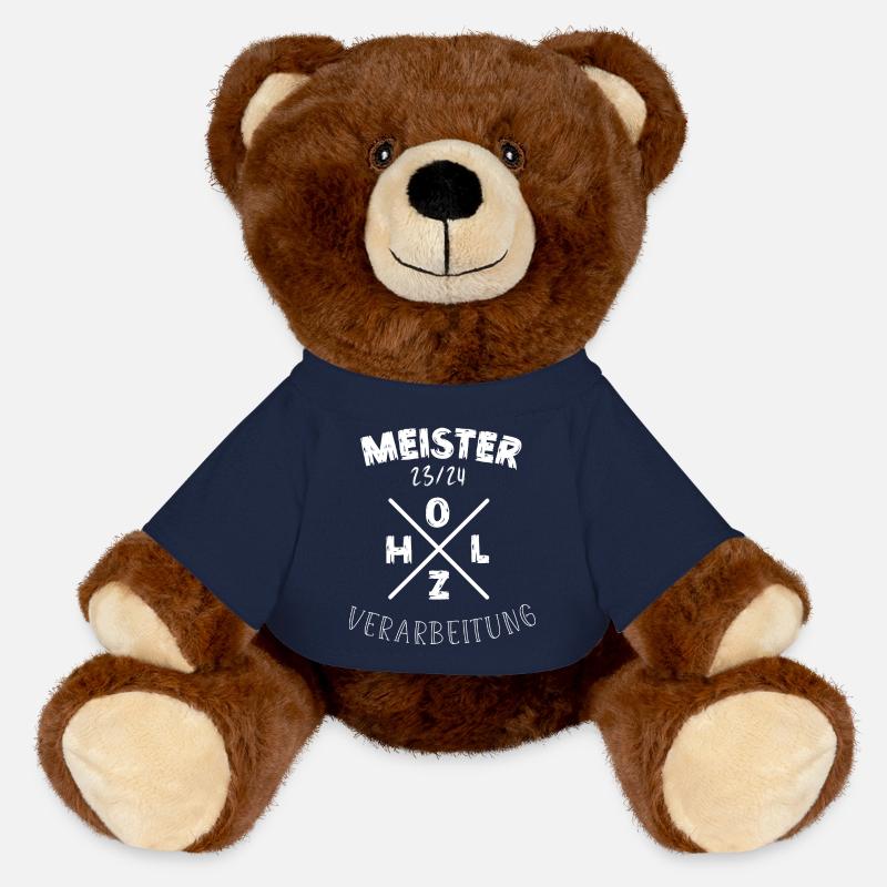 Wood Master - MiniFeet® RecycelBär® Teddy Bear Brown - french navy