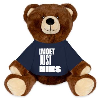 Kmoet just nothing, Dialecte anversois Chemises - Nounours RecycelBär® marron - bleu marine - Devant