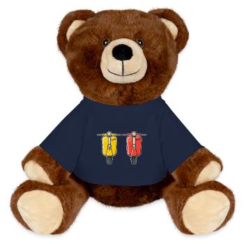 2 Scooter Scooter Scooter jaune rouge - Nounours RecycelBär® marron - bleu marine - Devant