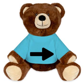 pfeil - MiniFeet® RecycelBär® Braun - Atollblau - Vorne