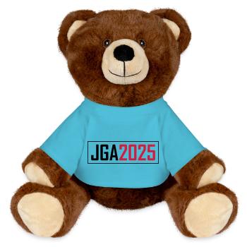 Jga 2025 Junggesellen Party - MiniFeet® RecycelBär® Braun - Atollblau - Vorne