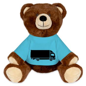 LKW - MiniFeet® RecycelBär® Braun - Atollblau - Vorne