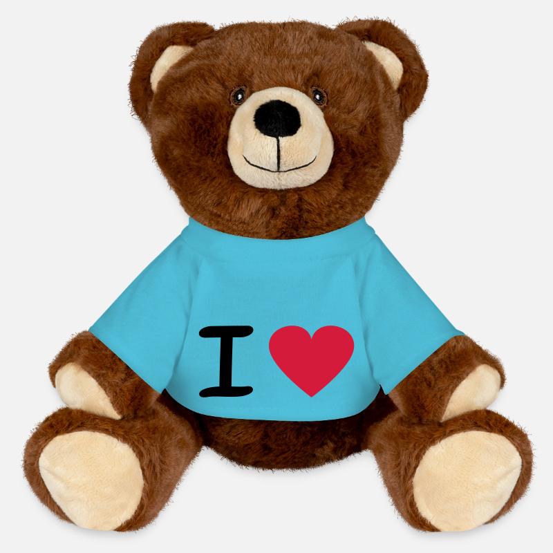 J’aime - Nounours RecycelBär® marron - bleu outremer