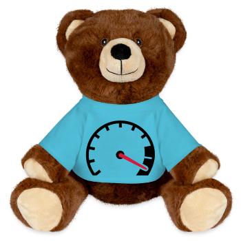 Speed - MiniFeet® RecycelBär® Teddy Bear Brown - atoll blue - Front