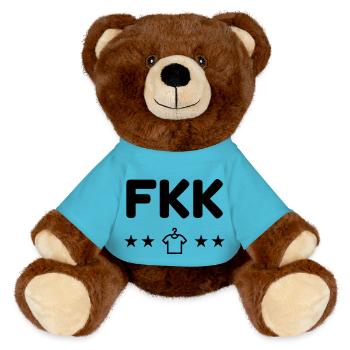 Naturisme / Naturiste / Nudisme / Nudiste - Nounours RecycelBär® marron - bleu outremer - Devant