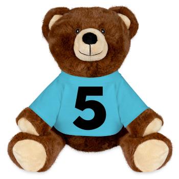 5.5 - MiniFeet® RecycelBär® Teddy Bear Brown - atoll blue - Front