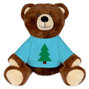 Tannenbaum - MiniFeet® RecycelBär® Braun - Atollblau - Vorne