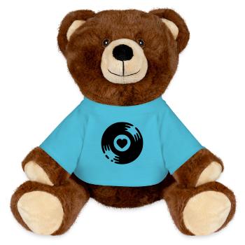 Vinyl disque - Nounours RecycelBär® marron - bleu outremer - Devant
