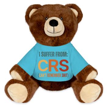 Je souffre de Crs, je ne me souviens pas de merde - Nounours RecycelBär® marron - bleu outremer - Devant