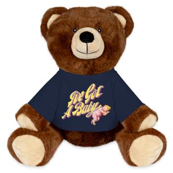 I’ve Got a Baby Vintage Look - MiniFeet® RecycelBär® Braun - French Navy - Vorne