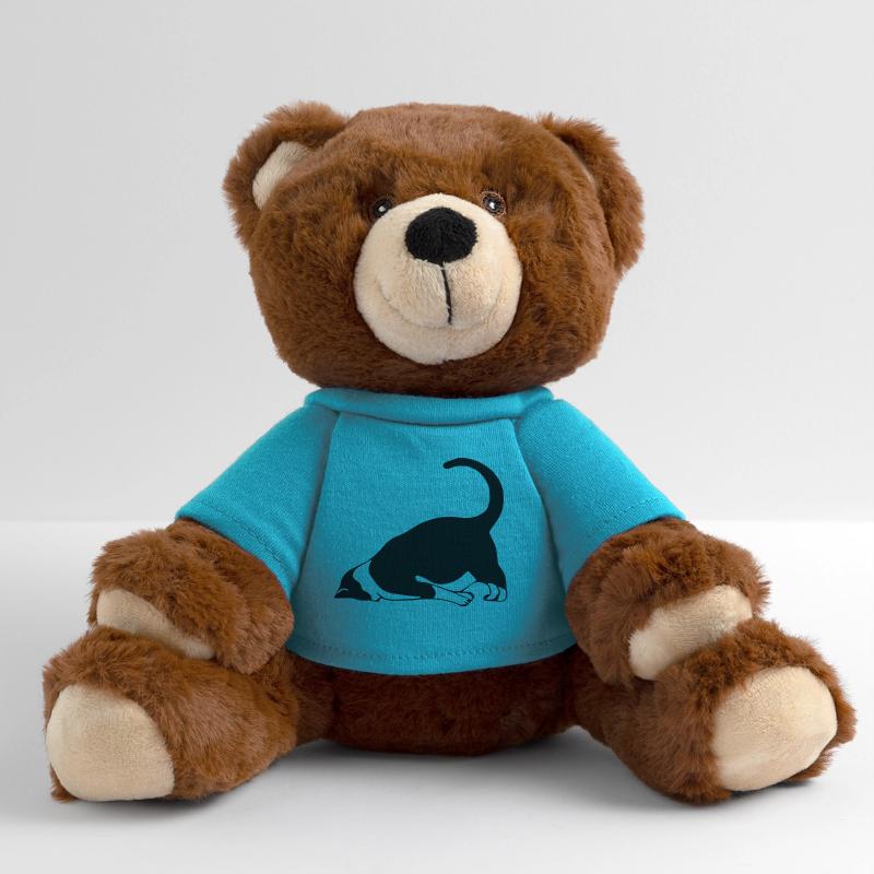 Sleeping cat MiniFeet® RecycelBär® Teddy Bear Brown