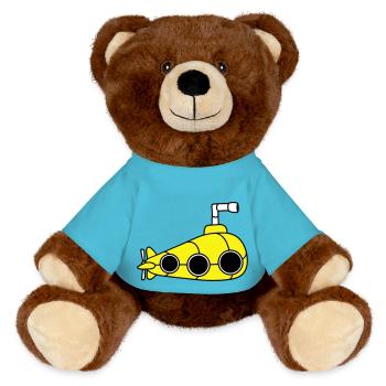 sous-marin Plongée sous-marine Plongée Capitaine de sous-marin - Nounours RecycelBär® marron - bleu outremer - Devant