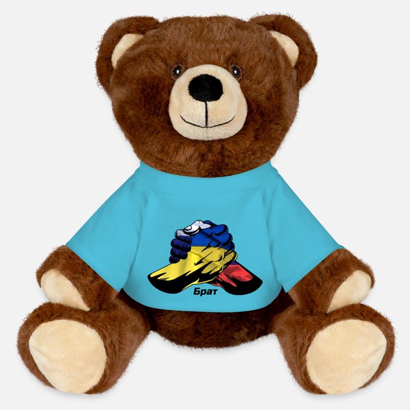 Frère Брат - Nounours RecycelBär® marron - bleu outremer