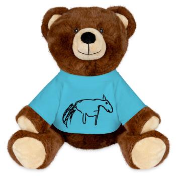 horse - Nounours RecycelBär® marron - bleu outremer - Devant