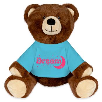 Dream / Traum - MiniFeet® RecycelBär® Braun - Atollblau - Vorne