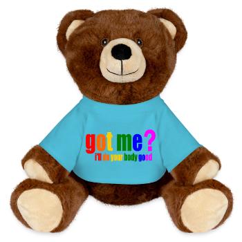 got me ill do your body good - MiniFeet® RecycelBär® Teddy Bear Brown - atoll blue - Front