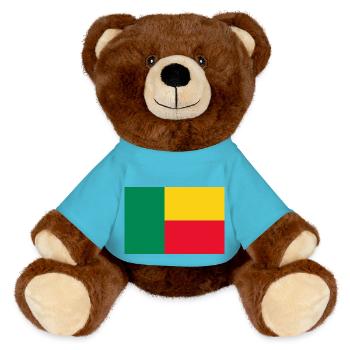 Bénin - Nounours RecycelBär® marron - bleu outremer - Devant