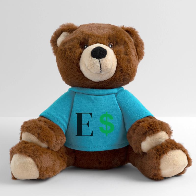 Lettre e dollar Nounours RecycelBär® marron